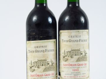2 BOUTEILLES CHÂTEAU TOUR GRAND FAURIE ST EMILION GC - 1990 - EA