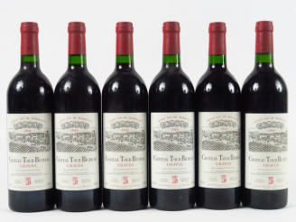 Vente aux enchères 6 BOUTEILLES CHÂTEAU TOUR BICHEAU GRAVES - 1994