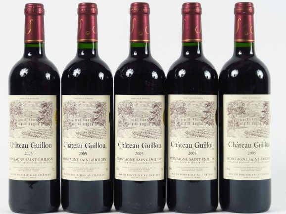 5 BOUTEILLES CHÂTEAU GUILLOU MONTAGNE ST EMILION - 2005