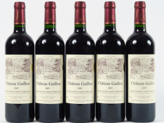 Vente aux enchères 5 BOUTEILLES CHÂTEAU GUILLOU MONTAGNE ST EMILION - 2005