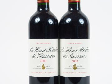 2 BOUTEILLES LE HAUT MEDOC DE GISCOURS 'GRANDE RESERVE' - 2009  