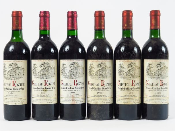 6 BOUTEILLES CHÂTEAU ROZIER SAINT EMILION GC - 4 de 1988/2 de 1995 - 5