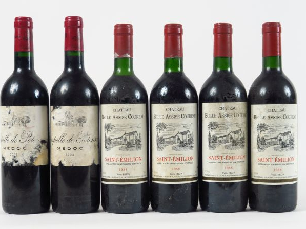6 BOUTEILLES : 2 LA CHAPELLE DE POTENSAC 2003 EA - 4 BOUTEILLES CHÂTEA