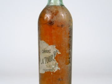 1 BOUTEILLE CHÂTEAU LA TOUR BLANCHE 1er CC SAUTERNES - 1938 - LB/SE/BO