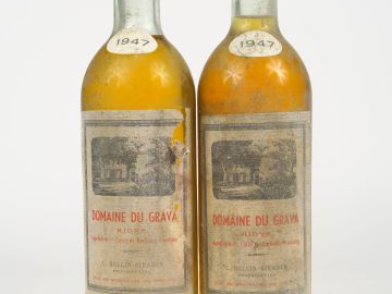 2 BOUTEILLES DOMAINE DU GRAVA RIONS ROLLIN   BIRABEN - 1947 - BG/BS/1 