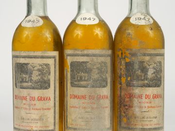 3 BOUTEILLES DOMAINE DU GRAVA RIONS ROLLIN   BIRABEN - 1947 - BG/HEP/M