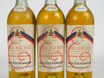 3 BOUTEILLES BEAU ROCHER GRAVES L. ESCHENAUER - 1948 - 1 LB/2 BG/BLS