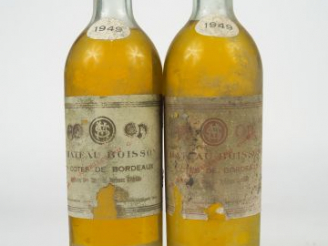 Vente aux enchères 2 BOUTEILLES CHÂTEAU BOISSON 1eres CÔTES DE BORDEAUX - 1949 - HEP/EA/B