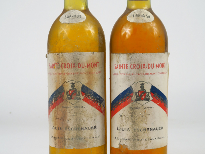 2 BOUTEILLES STE CROIX DU MONT ESCHENAUER - 1949 - BS/ELA