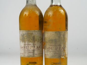 2 BOUTEILLES LOUPIAC J. TRUILHE - 1952 - BG/EA/BS