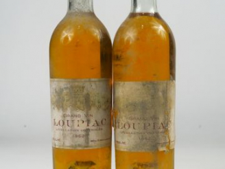 Vente aux enchères 2 BOUTEILLES LOUPIAC J. TRUILHE - 1952 - BG/EA/BS