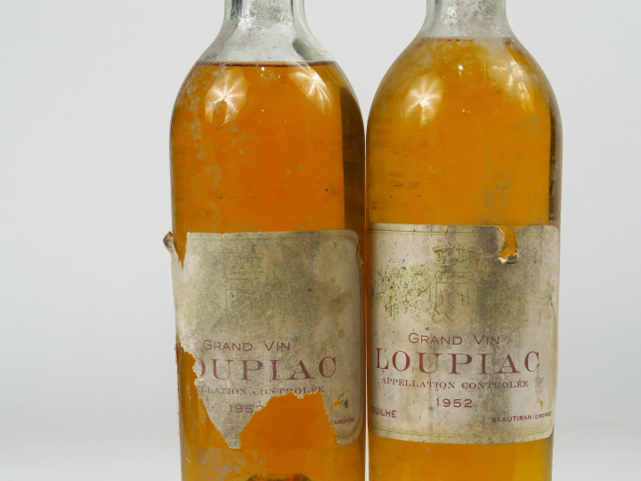 2 BOUTEILLES LOUPIAC J. TRUILHE - 1952 - 1 HEP/1 MEP/EA/BS