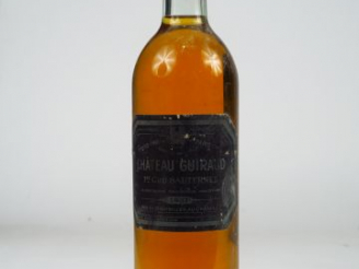 Vente aux enchères 1 BOUTEILLE CHÂTEAU GUIRAUD 1er CC SAUTERNES - 1957 - BG+/ETLA