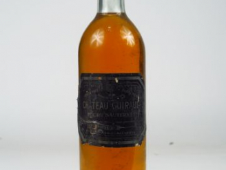 Vente aux enchères 1 BOUTEILLE CHÂTEAU GUIRAUD 1er CC SAUTERNES - 1957 - BG/EA