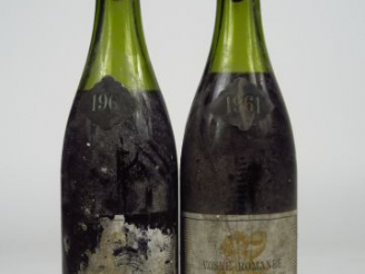 Vente aux enchères 2 BOUTEILLES VOSNE ROMANEE ROSSIGNEUX - 1961 - 1 à 5 CM/1 à 7 CM/1 PRE