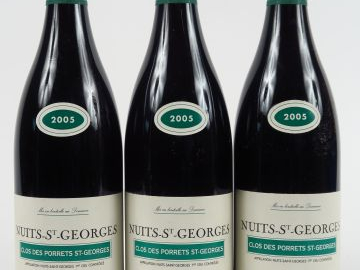 3 BOUTEILLES NUITS ST GEORGES 1er CU 'CLOS DES PORRETS ST GEORGES' DOM