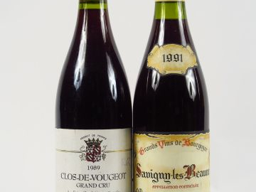 2 BOUTEILLES : 1 CLOS DE VOUGEOT GC SAVOUR CLUB 1989 - 1 SAVIGNY LES B