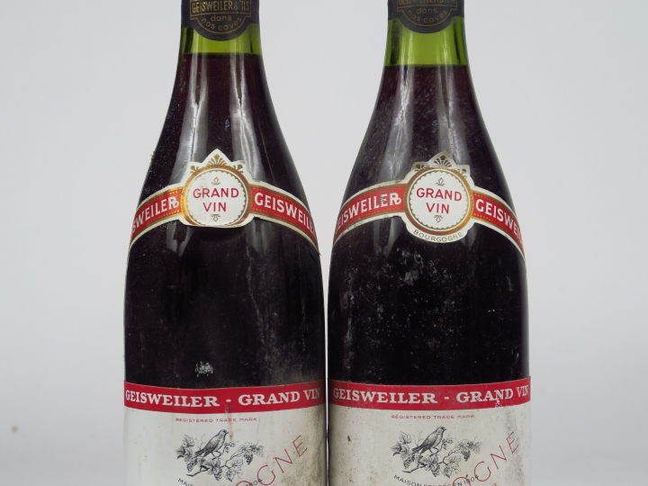 2 BOUTEILLES BOURGOGNE 'GRAND VIN' GEISWELER   FILS