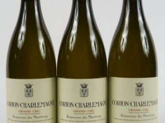Vente aux enchères 3 BOUTEILLES CORTON CHARLEMAGNE GC BONNEAU DU MARTRAY - 2005