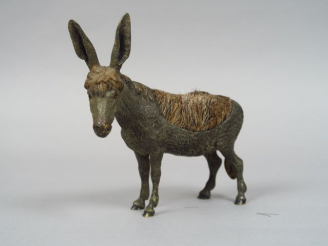 Vente aux enchères Essuie plume en bronze polychrome de Vienne en forme d'âne Dim. 11,5 x