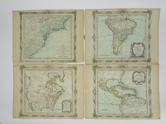 Vente aux enchères Ensemble de 20 cartes XVIIIème 'les Amériques' (carte du Voyage de Coo