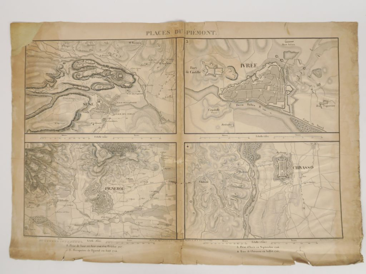 Ensemble de cartes XVIIIème - Port de Rome - Plan ville de Mantoue par