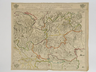Vente aux enchères DE FER Nicolas - Nouvelle carte pour la guerre d'Italie. 1733