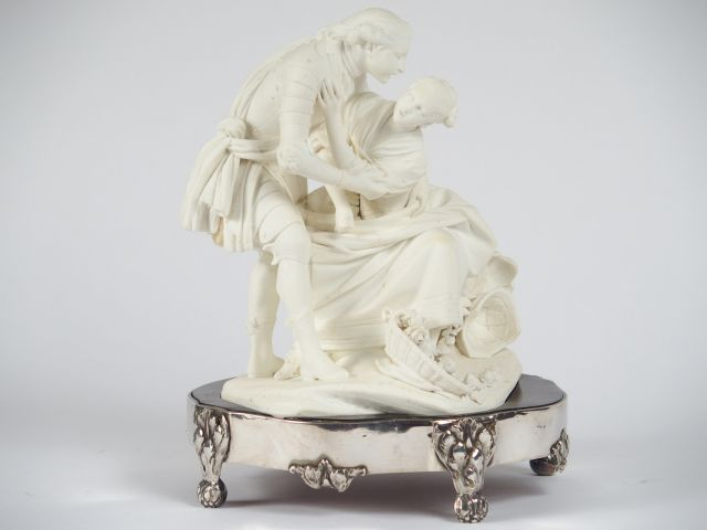 SEVRES. Groupe en porcelaine XVIIIème, pâte tendre, d'après un modèle 
