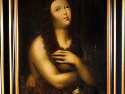 Ecole du Nord XVIIème "Marie-Madeleine". Huile sur panneau (restaurati