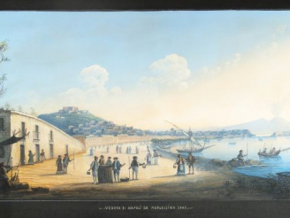 Vente aux enchères Paire de gouaches italiennes "Veduta di napoli da San Giovani"  " Vedu