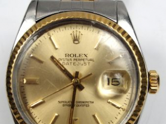 Vente aux enchères ROLEX. Montre d'homme, en métal, modèle Oyster Perpetual, (cadran rayé