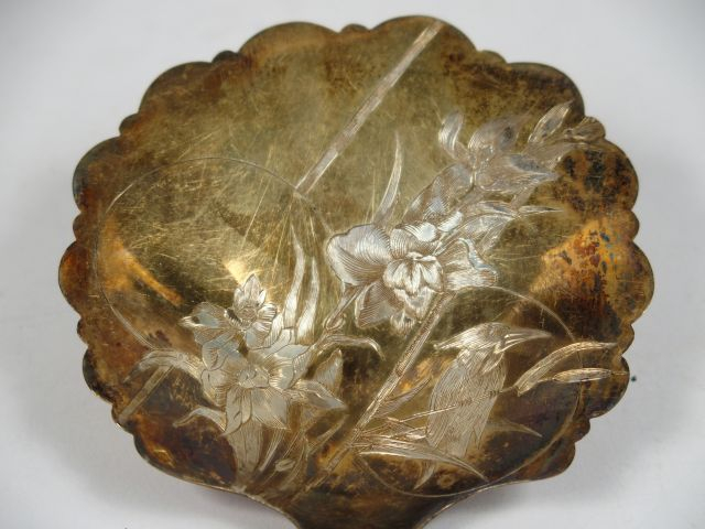 Pelle à fraise Napoléon III en argent et vermeil, poinçon Minerve. Poi