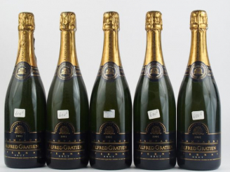 Vente aux enchères 5 BOUTEILLES CHAMPAGNE ALFRED GRATIEN BRUT - 1991