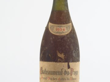 1 BOUTEILLE CHATEAUNEUF DU PAPE C. GIROUD - 1934 - 3,5 CM/BS
