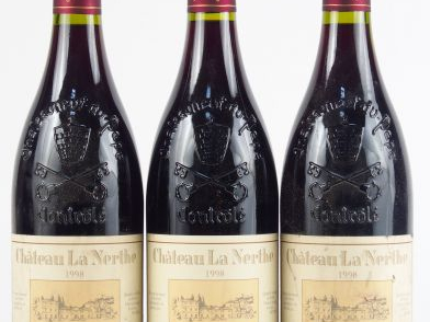 3 BOUTEILLES CHÂTEAU LA NERTHE CHATEAUNEUF DU PAPE - 1998 - 1 ETLS