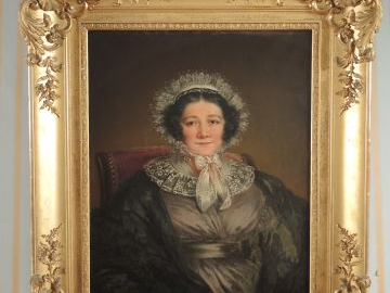 Ecole française XIXème « Portrait d’Emilie de La Ramière »	 Huile sur 