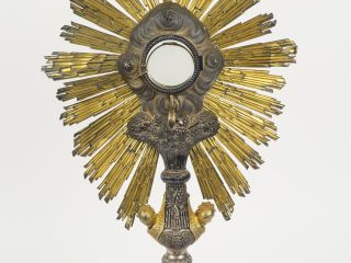 Ostensoir Napoléon III en argent et vermeil, poinçon Minerve, à décor 