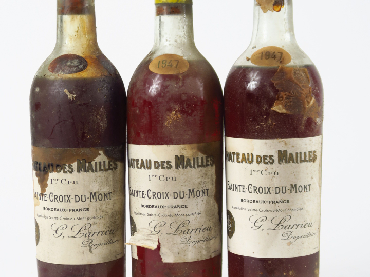 3 BOUTEILLES CHÂTEAU DES MAILLES 1er CRU STE CROIX DU MONT LARRIEU - 1