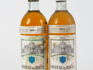 Vente aux enchères 2 BOUTEILLES CHÂTEAU DU RAULY MONBAZILLAC - 1969 - BG