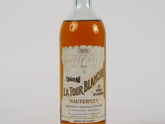 Vente aux enchères 1 BOUTEILLE CHÂTEAU LA TOUR BLANCHE 1er CC SAUTERNES - 1978 - MEP/BEP