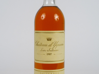 Vente aux enchères 1 BOUTEILLE CHÂTEAU YQUEM 1er CCS SAUTERNES - 1987 - LB