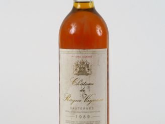 Vente aux enchères 1 BOUTEILLE CHÂTEAU RAYNE VIGNEAU 1er CC SAUTERNES - 1989