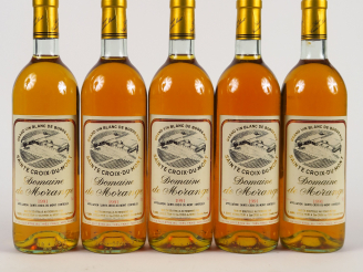 Vente aux enchères 5 BOUTEILLES DOMAINE DE MORANGE STE CROIX DU MONT - 1991 - BG