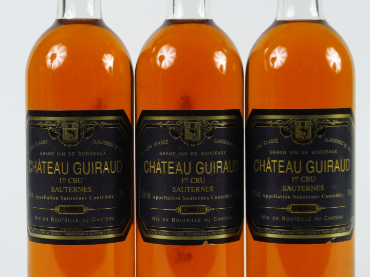 3 BOUTEILLES CHÂTEAU GUIRAUD 1er CC SAUTERNES - 2001