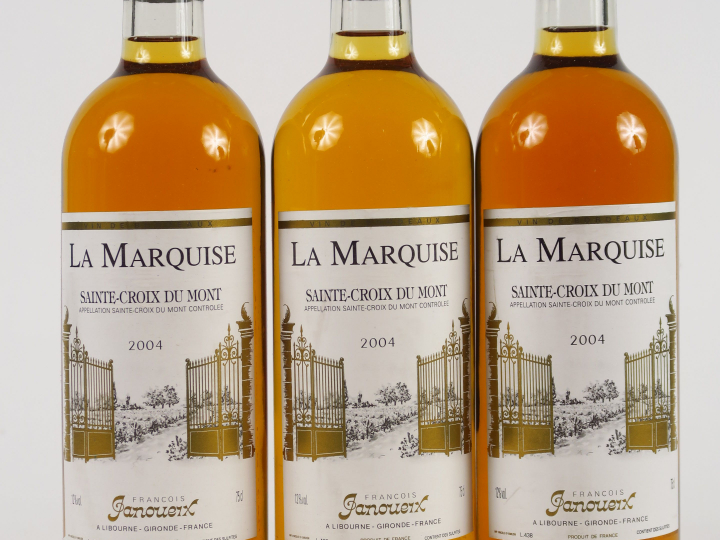 3 BOUTEILLES LA MARQUISE STE CROIX DU MONT - 2004