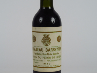 Vente aux enchères 1 DEMIE BOUTEILLE CHÂTEAU BARREYRES 'BARON DU PERIER DE LARSAN' HAUT M