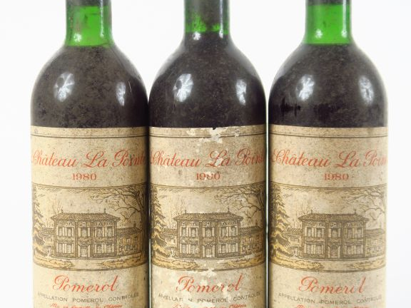 3 BOUTEILLES CHÂTEAU LA POINTE POMEROL - 1980 - LB/EA