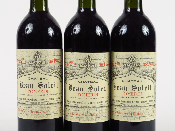 3 BOUTEILLES CHÂTEAU BEAU SOLEIL POMEROL - 1985 - BG+