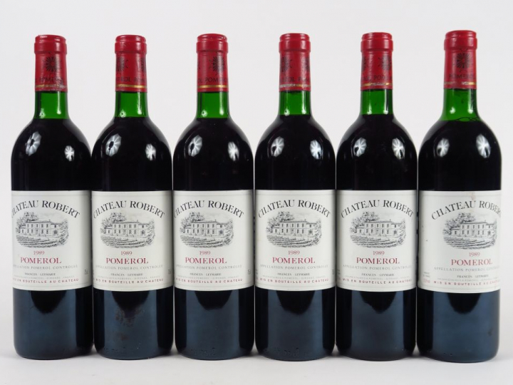 6 BOUTEILLES CHÂTEAU ROBERT POMEROL - 1989 - LB