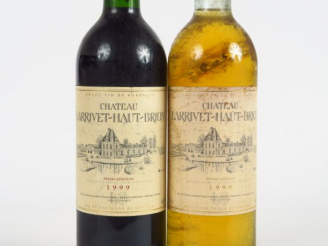 Vente aux enchères 2 BOUTEILLES CHÂTEAU LARRIVET HAUT BRION - 1999 - 1 ROUGE/1 BLANC BG+